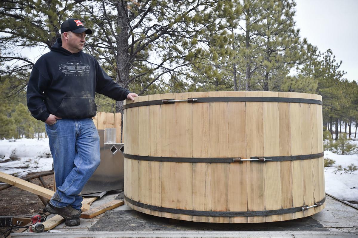 Handy hobby Helena engineer crafts woodheated hot tubs