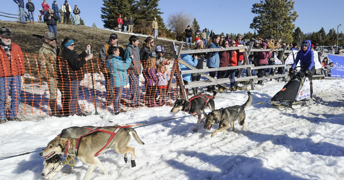 Mushers race out of Lincoln for the 37th Race to the Sky