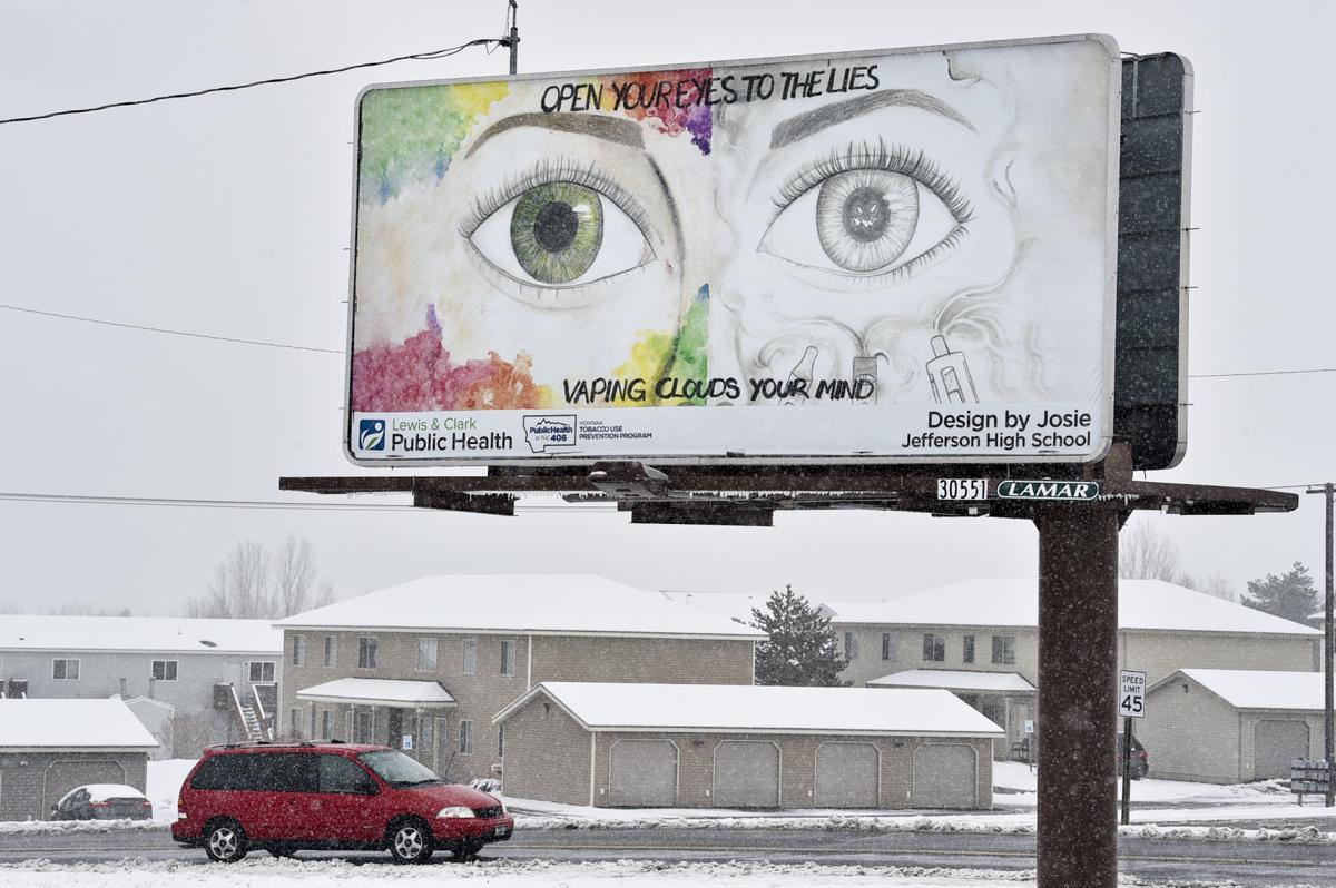 A billboard outside East Helena,