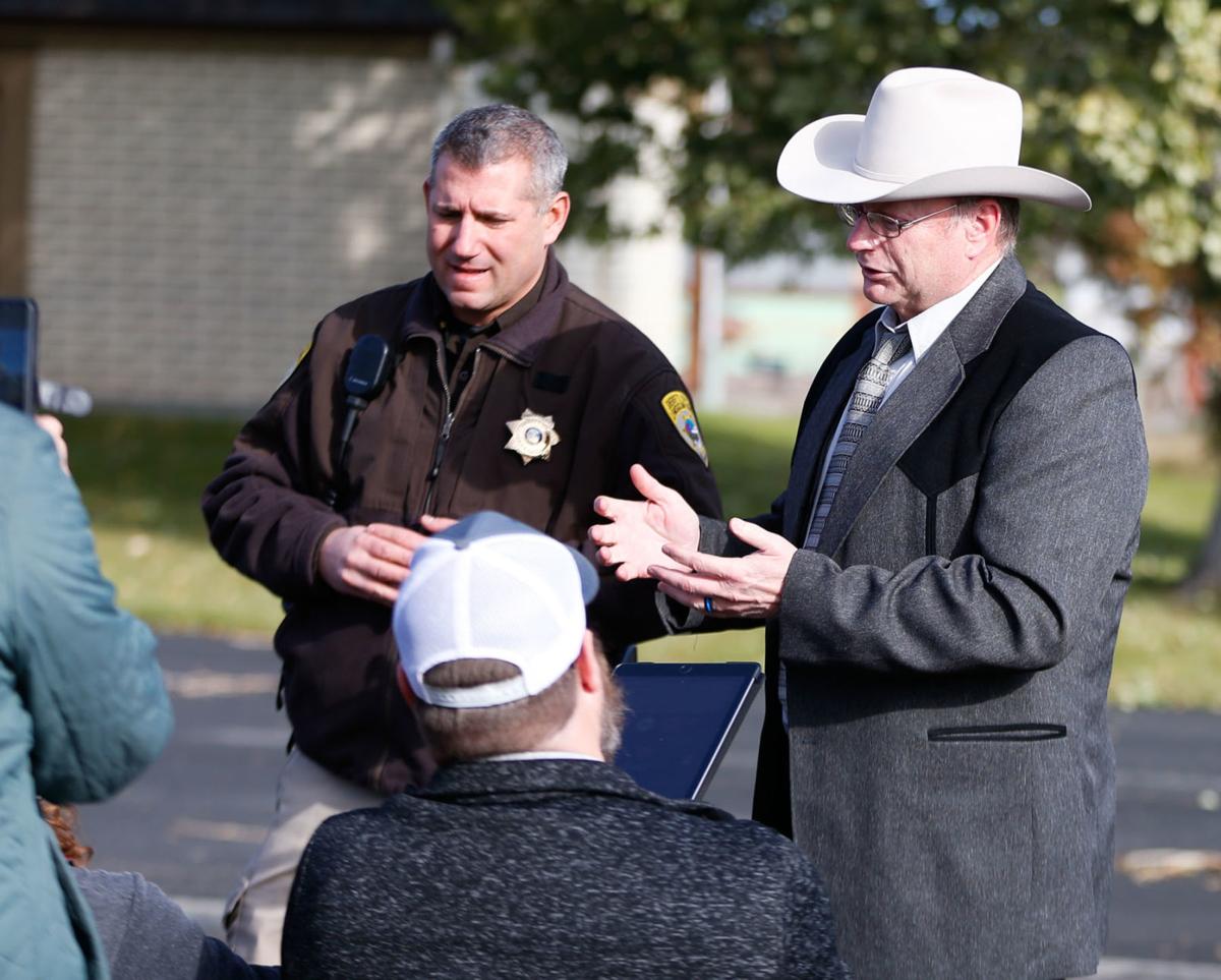 Undersheriff Jason Grimmis, left, and Sheriff Leo Dutton