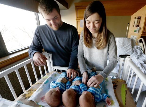 Rare Identical Triplets One in a million family Miles City couple welcomes rare  