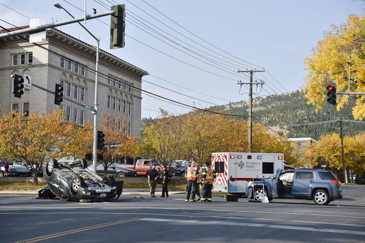 Two injured in rollover crash near downtown Helena