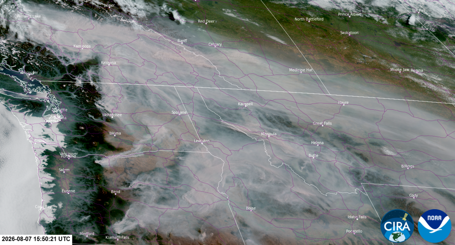 Wildfire Smoke Air Quality Update: August 7, 2026 at 10:45 a.m.