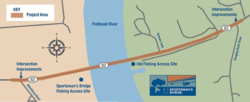 One-lane closure and delays on MT 82 at Sportsman’s Bridge May 28
