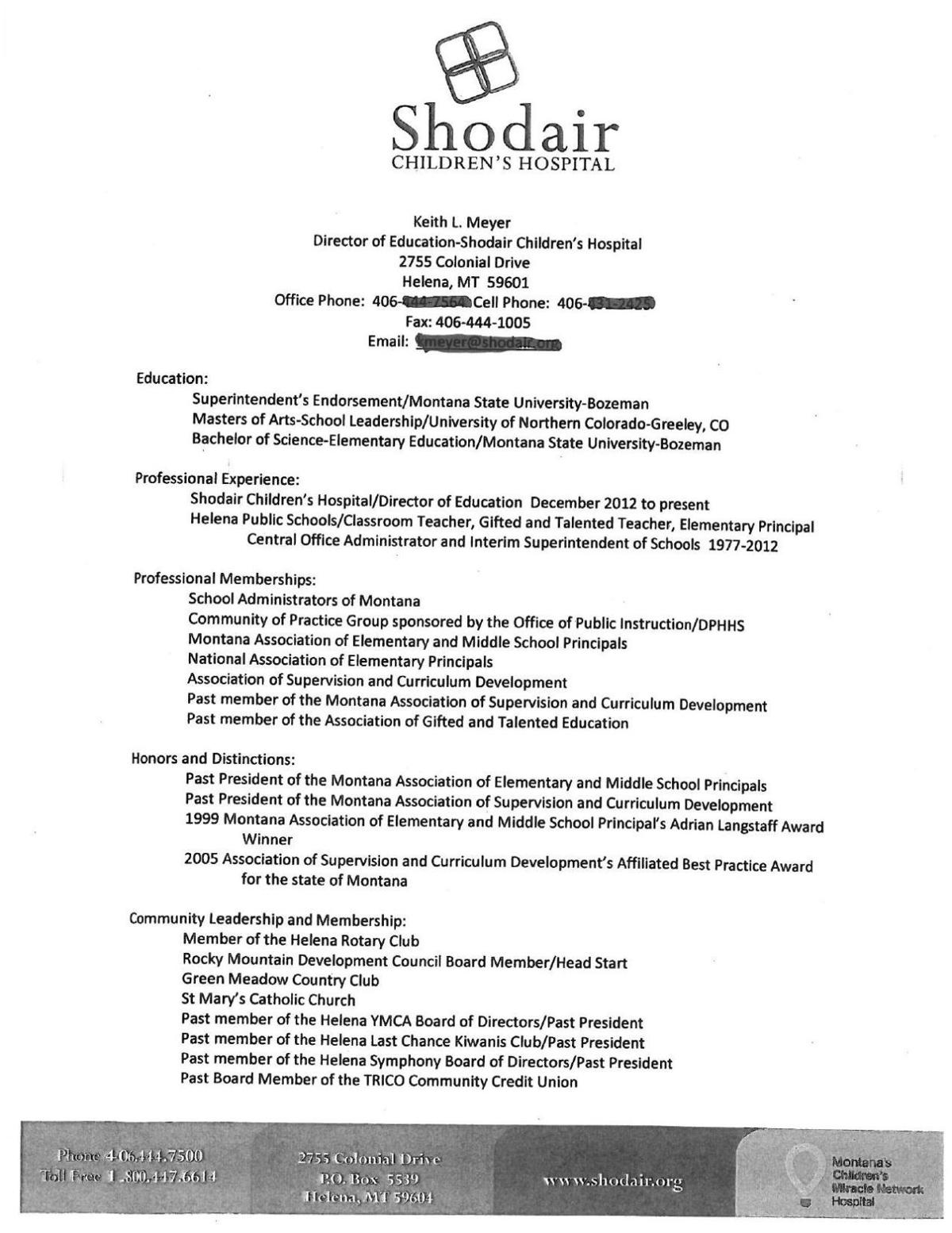 interim superintendent finalist resume