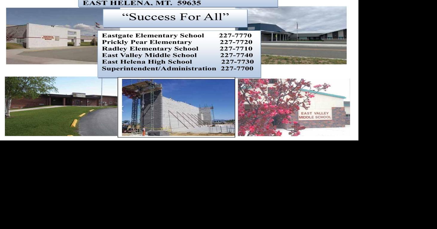 East Helena School Calendar 20192020