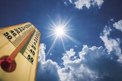 Hot weather high heat stock image