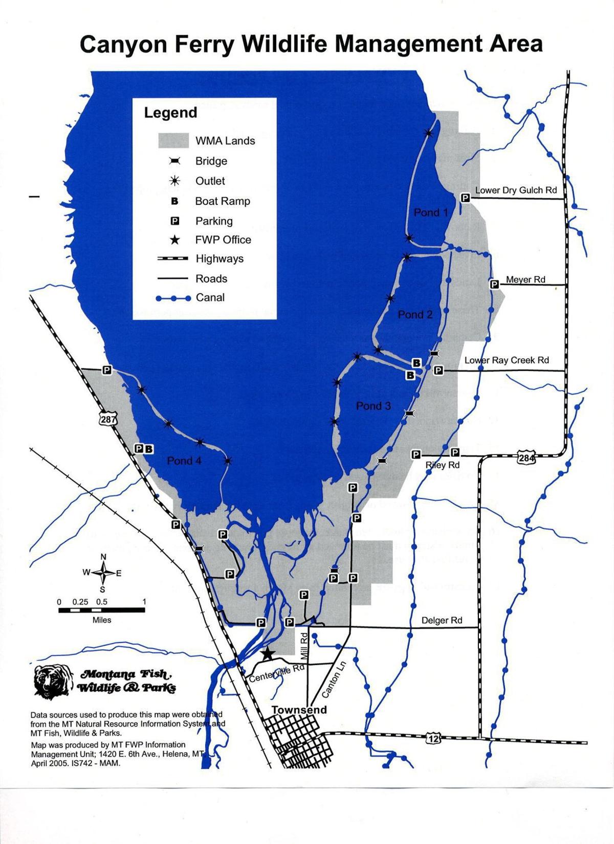 Canyon Ferry Lake Map