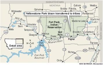 Fort Peck Reservation map