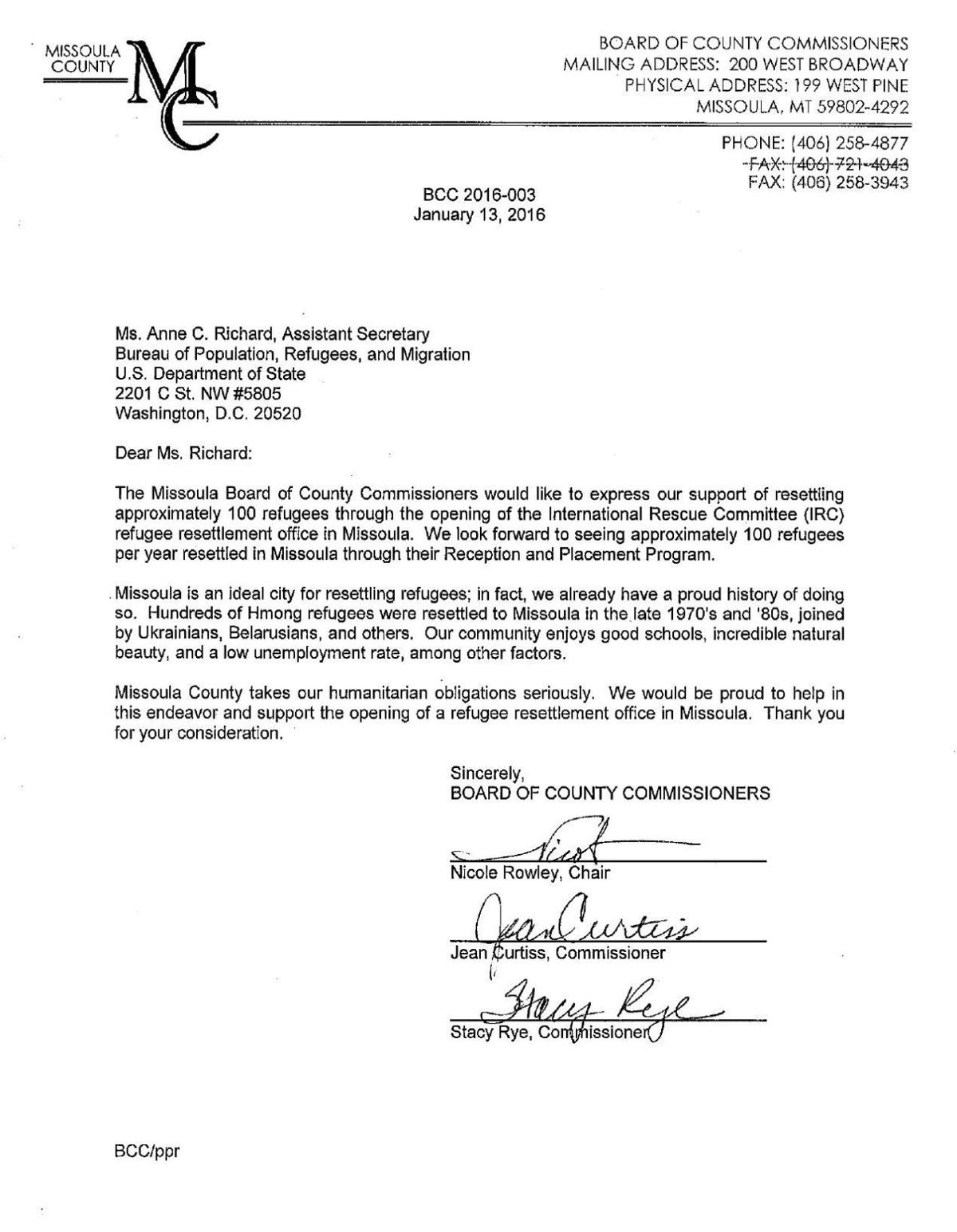 Refugee Letter By Missoula County Commissioners refugee-letter-by-missoula-county-commissioners