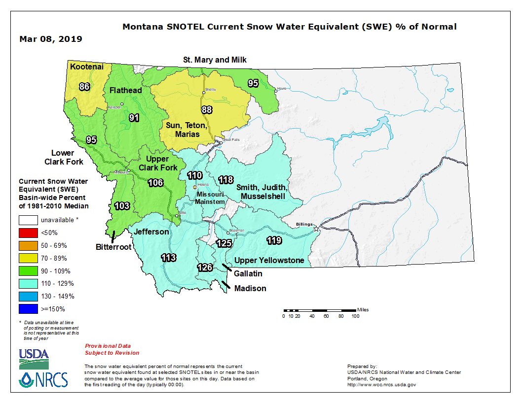 Major change in weather benefits Montana’s snowpack State & Regional