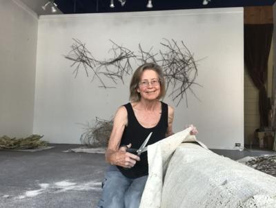 Jennifer Thompson art open house in Basin, with music by MJ Williams
