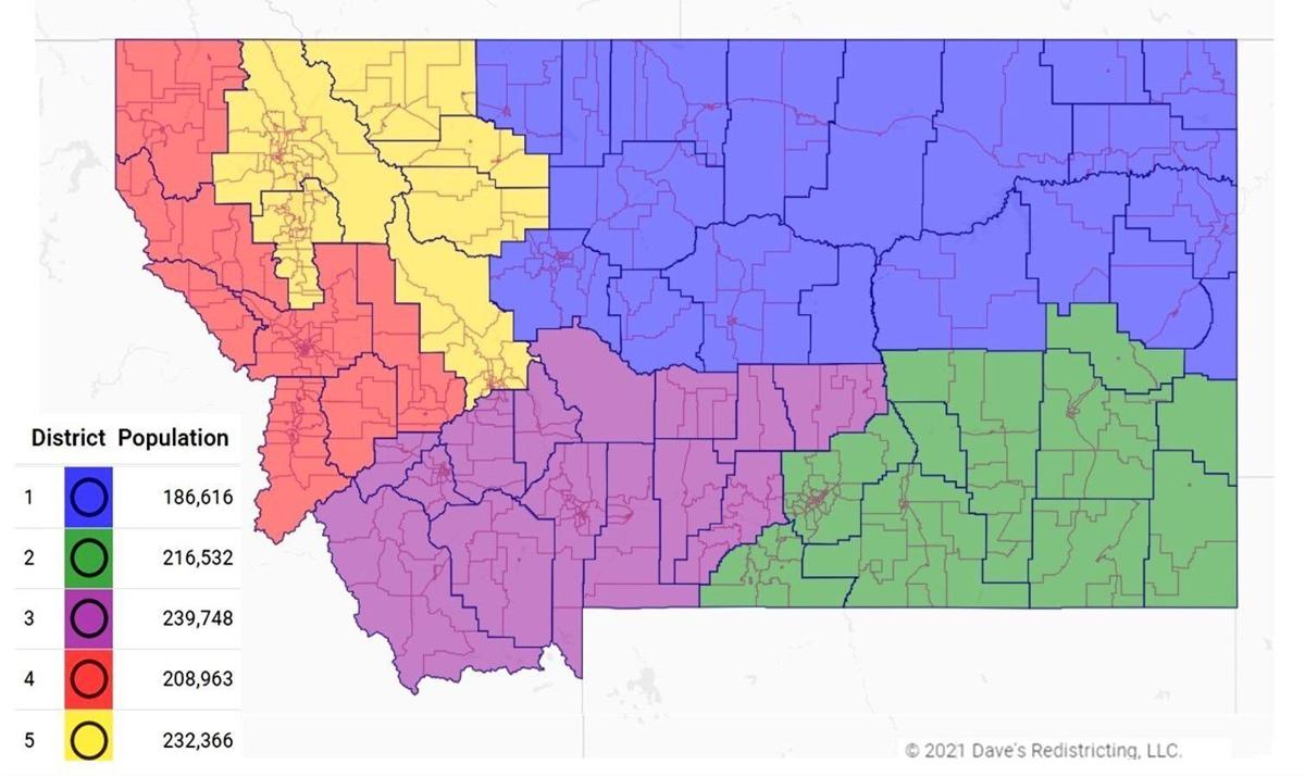 Montana Public Service Commission District Map
