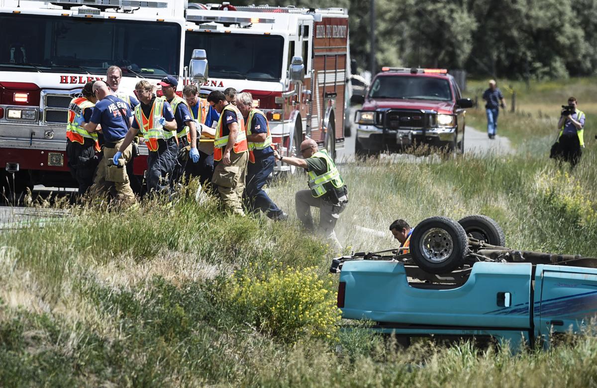 Crews respond to rollover crash near Fort Harrison