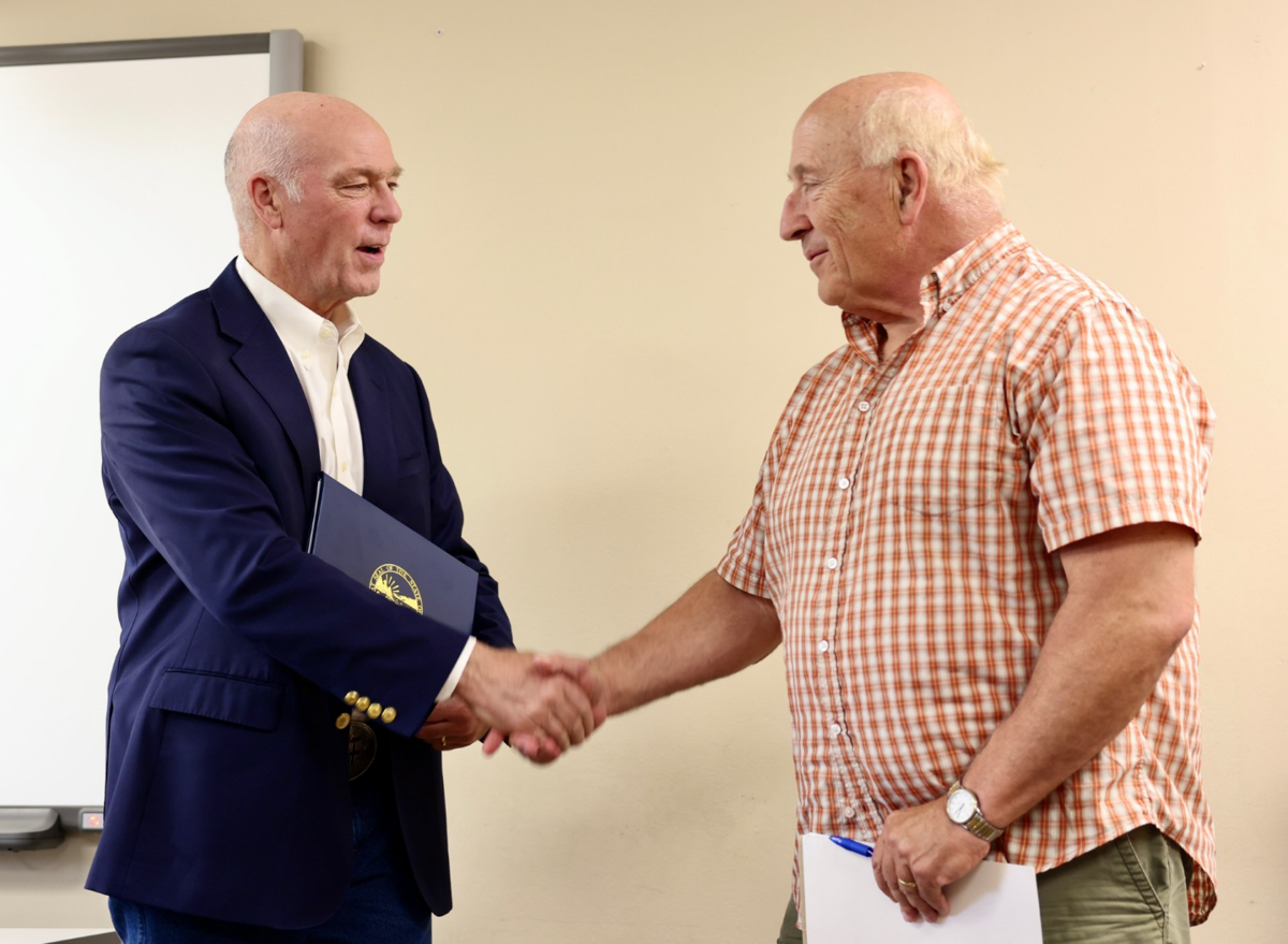Governor Gianforte Honors DPHHS Employee for 45 Years of Service
