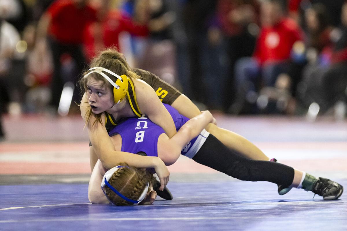 Nerves, pins and progress on first day of girls wrestling at state  championships