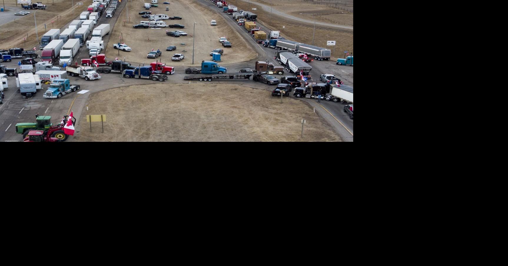 CanMT border crossing open again after demonstration dissolves in Coutts