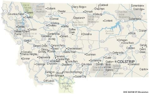 Map Of Montana Towns Montana C Towns Map Helenair Com