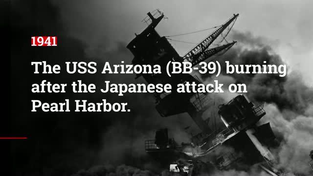 Rarely seen photos of the USS Arizona sunk Dec. 7 1941 in Pearl Harbor