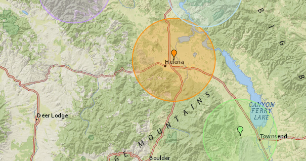 2.7 earthquake was reported on Sunday near Helena
