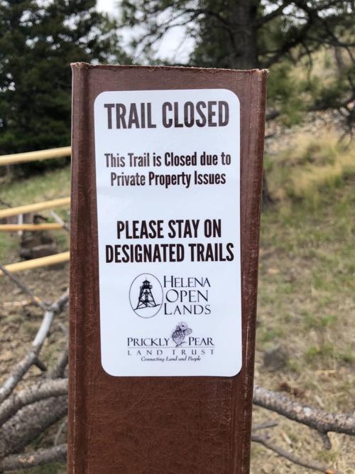 Trail Closure Mount Helena