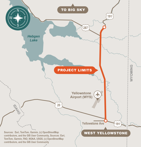 West Yellowstone construction on US 191 to start in mid-July