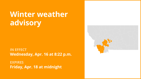Update: Winter weather advisory issued for Montana until early Friday ...