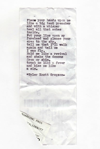 Tyler Knott Gregson poems | | helenair.com