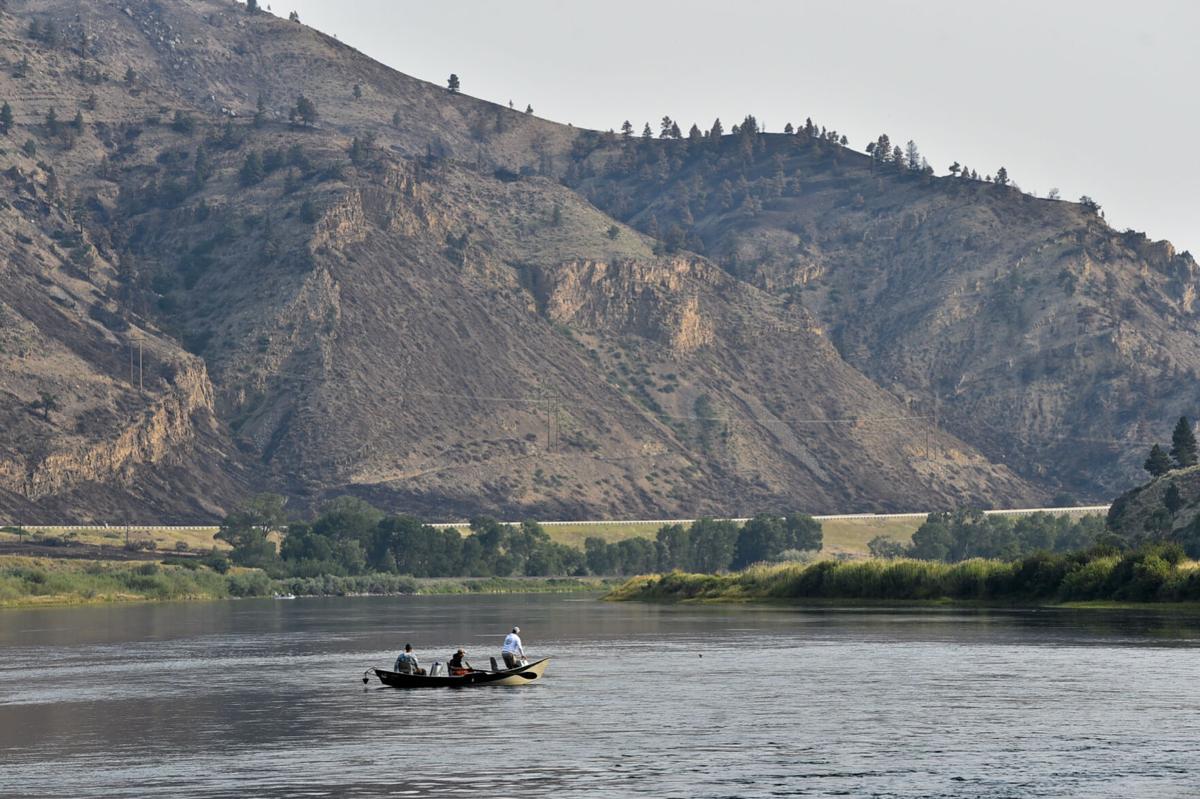 Anglers fish the Missouri River