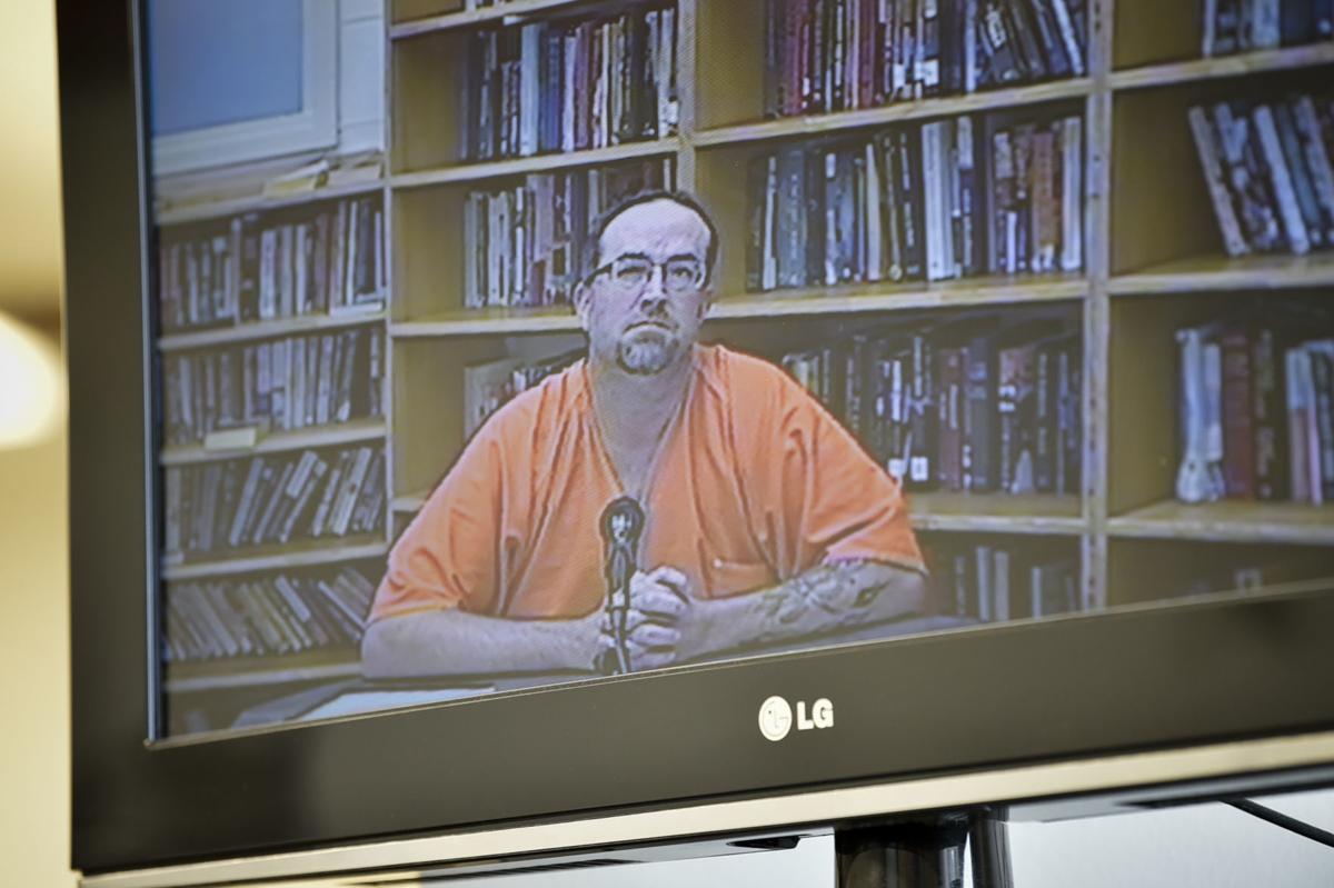 Michael Anthony Gomez, 48, appears via video conference before Judge Mike Swingley Monday.