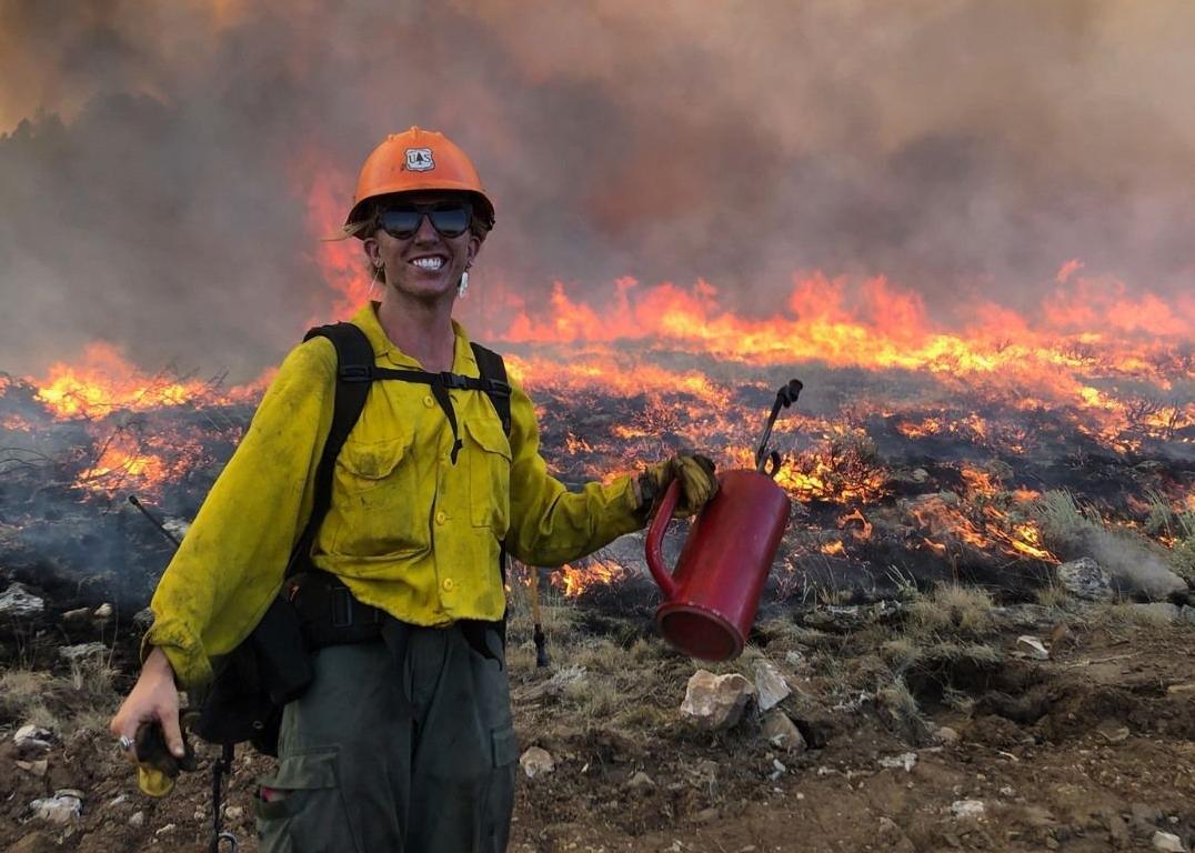 Sara Madsen, a firefighter with the Helena Hot Shot crew,