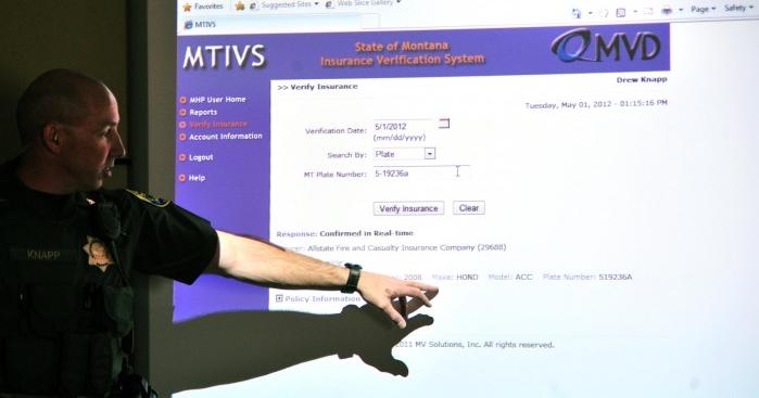 With new system Montana Highway Patrol can check for liability With new system Montana Highway Patrol can check for liability