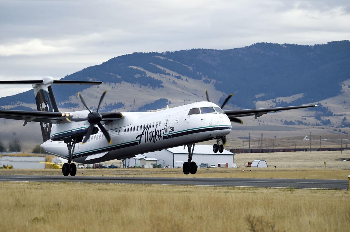 An Alaska Airlines jet takes off (copy)