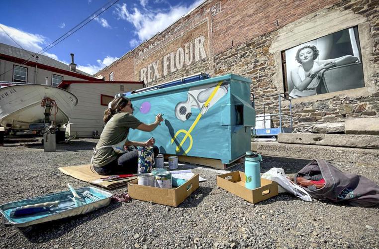 Photo: Turning dumpsters into artwork