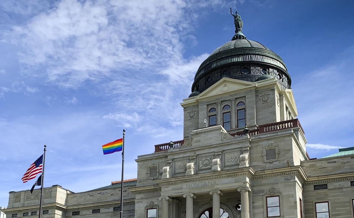 A rainbow flag