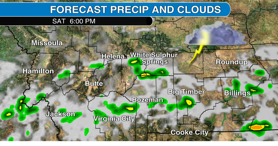 Showers and storms in Montana this weekend. Find out when rain is most likely here