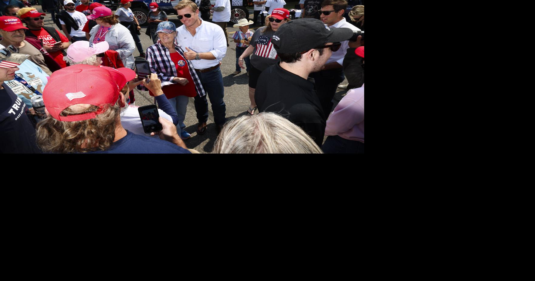 Trump fans rally outside MSU stadium