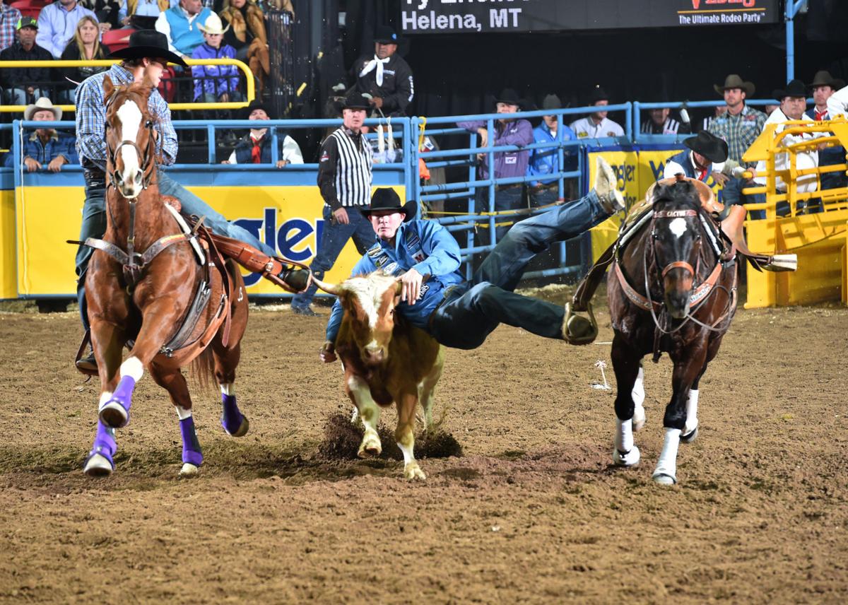 National Finals Rodeo Helena S Ty Erickson Continues To Lead The World Steer Wrestling Standings Rodeo Helenair Com
