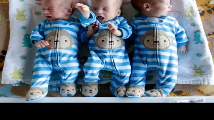 Rare Identical Triplets One in a million family Miles City couple welcomes rare  