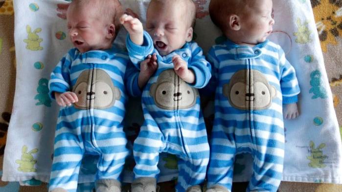 Rare Identical Triplets One in a million family Miles City couple welcomes rare Rare Identical Triplets One in a million family Miles City couple welcomes rare