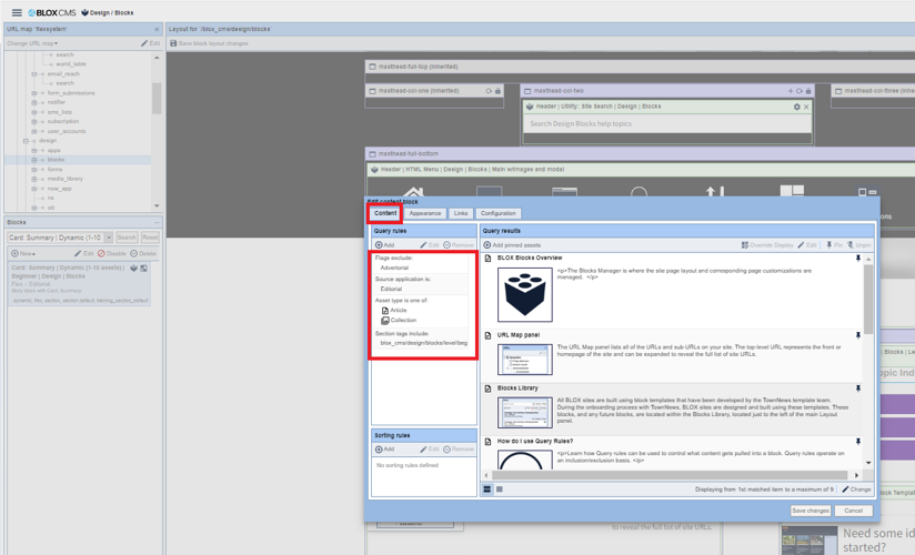 edit your query rules