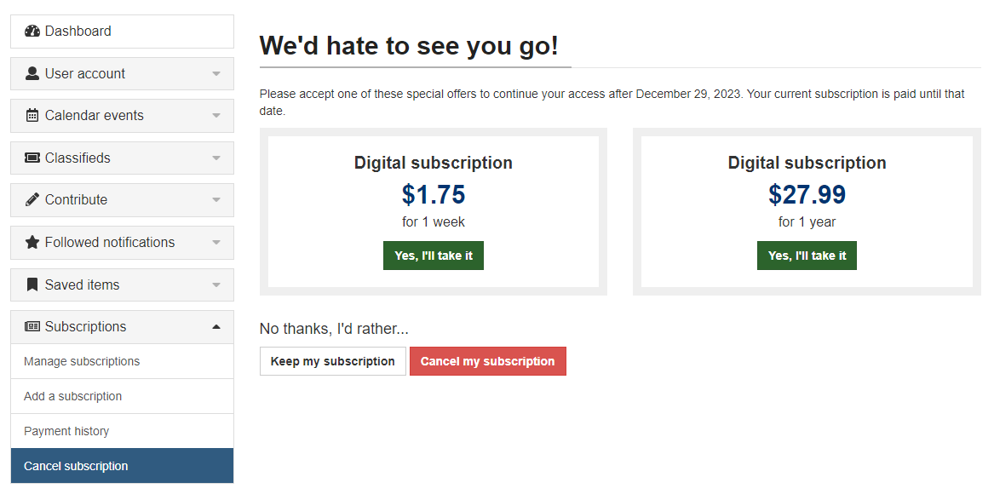 Self Service Cancel (image 3)