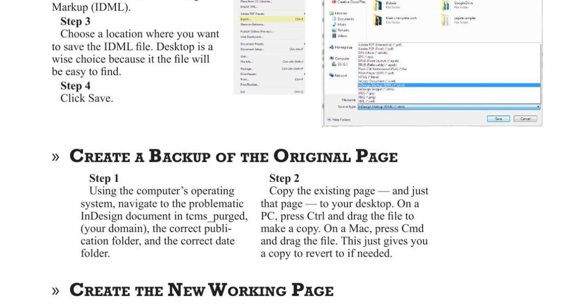 Indesign Markup Language Exporting a page as InDesign Markup Language | BLOX Total CMS | help ...