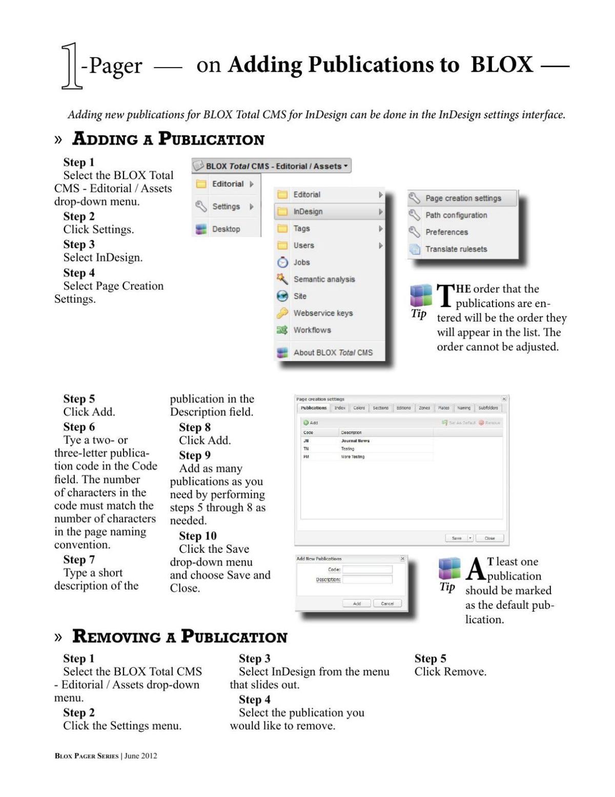 Adding Publications in InDesign