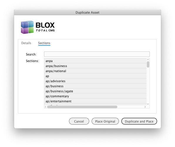 Sections Tab of Duplicate Asset.png