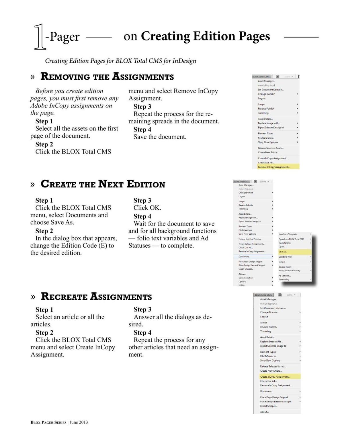 Creating Edition Pages for InDesign