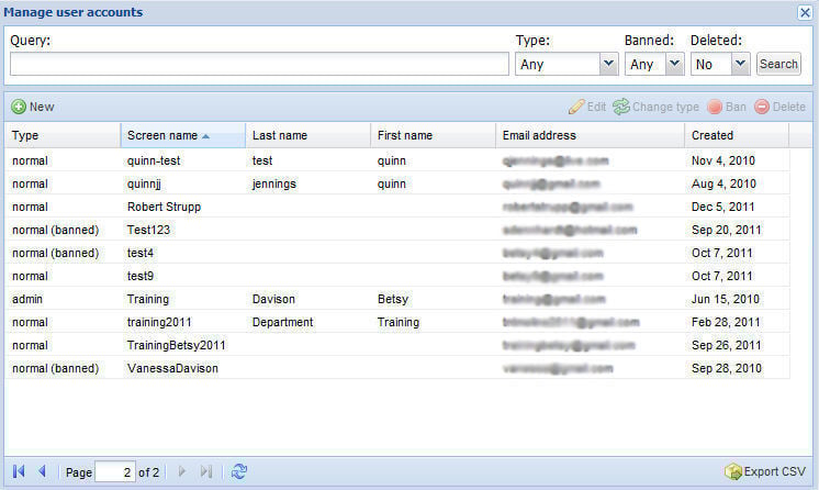 manage user accounts | subscription | community