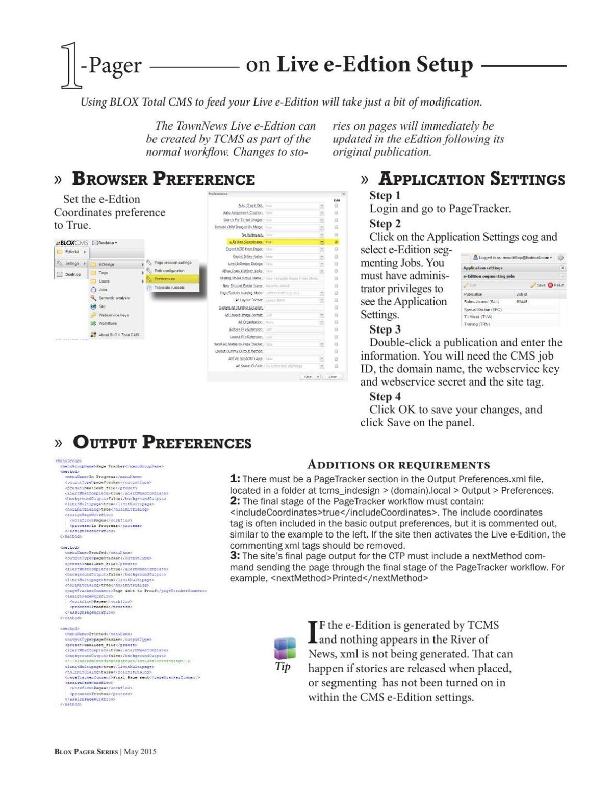 Live e-Edition Setup