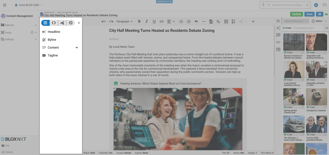 Asset Interface highlighting Content Details Panel