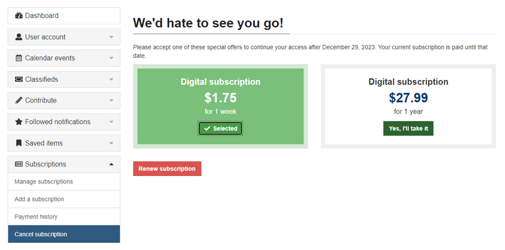 Self Service Cancel (image 4)